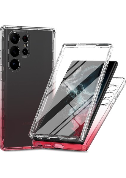 For Samsung Galaxy S23 Için Ultra 3'ü Gradyan Pc + Tpu Telefon Koruyucu Kapak Pet Ekran Koruyucusu ile Anti-Çizgi Anti-Çizelge Kılıfı (Yurt Dışından)