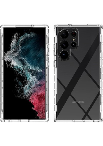 For Samsung Galaxy S23 Için Ultra 3'ü Gradyan Pc + Tpu Telefon Koruyucu Kapak Pet Ekran Koruyucusu ile Anti-Çizgi Anti-Çizelge Kılıfı (Yurt Dışından)