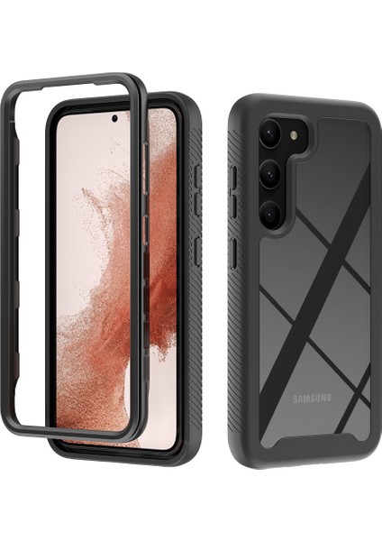 For Samsung Galaxy S23 Sert Akrilik + Pc + Yumuşak Tpu Koruyucu Cep Telefonu Kapağı Için Şok Geçirmez Telefon Kasası (Yurt Dışından)