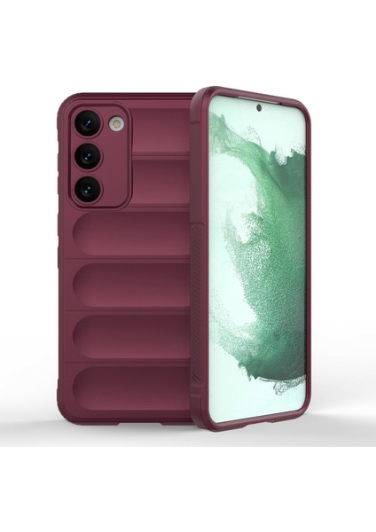 For Samsung Galaxy S23 Için Artı Artı Anti-Damla Engebeli Cep Telefonu Kasası Şok Geçirmez Tpu Arka Kapak Koruyucusu (Yurt Dışından)