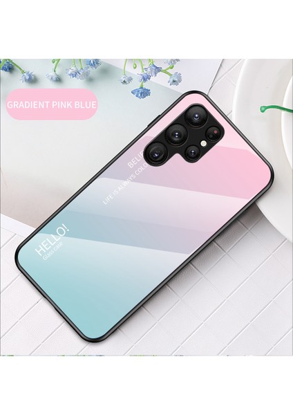 For Samsung Galaxy S23 Için Ultra Şok Geçirmez Kılıf Gradyan Renk Temsilli Cam Telefon Kılıfı Sabit Pc Yumuşak Tpu Arka Kapak (Yurt Dışından) modelleri