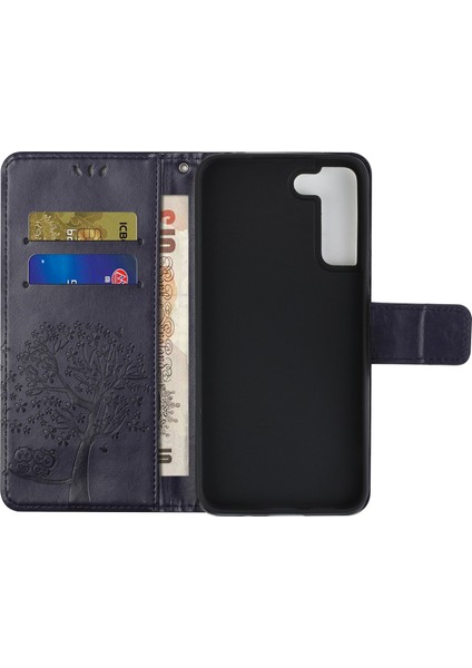 For Samsung Galaxy S23 Için Telefon Kapağı, Stand Özellik Pu Deri Baskılı Baykuş Ağacı Desen Manyetik Toka Flip Cüzdan Kılıfı (Yurt Dışından) modelleri