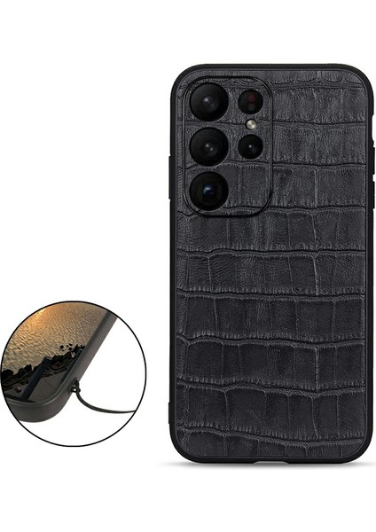 For Samsung Galaxy S23 Ultra 5g Orijinal Deri Timsah Doku Telefon Kılıfı Bırak-Kötü Cep Telefonu Arka Kapak (Yurt Dışından) fiyatları