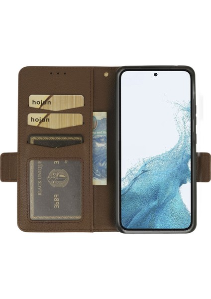 For Samsung Galaxy S23 Için Anti-Cratchi Litchi Doku Telefon Kılıfı, Stand Cüzdan Pu Deri Manyetik Toka Folio Flip Telefon Kapağı (Yurt Dışından) modelleri