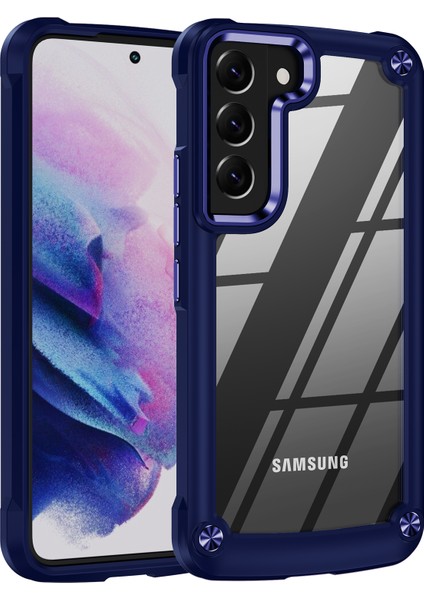 For Samsung Galaxy S23 Için Plus 5g Metal Düğmesi Hard Pc + Tpu Damla Geçirmez Kapak Cep Telefonu Çizgiye Karşı Çizme Araç Kılıfı (Yurt Dışından)