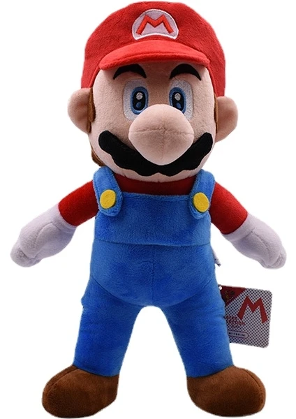 Super Mario Protagonist Mario Kırmızı 38CM Büyük Peluş Oyuncak (Yurt Dışından)