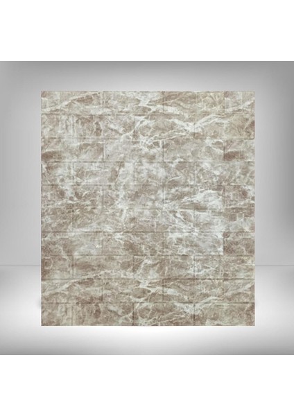 70X77CM(0,53M2)BEJ Tuğla Desen Kendinden Yapışkanlı Duvar Kağıdı Paneli NW125