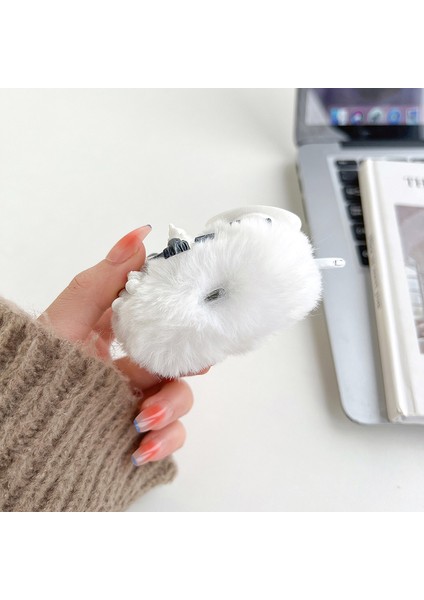 Şarj Kılıflı Airpod'lar (2016) / (2019) / Kablosuz Şarj Kılıflı Earphone (2019) Astronot Uzay Gemisi Roket Faux Fur+Tpu Kulaklık Kapağı Koruyucu Kılıf Halka Tokalı (Yurt Dışından) modelleri