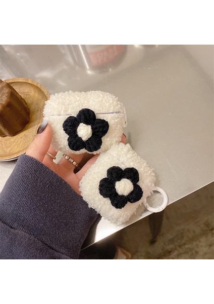 Earphone Için 3 Yumuşak Kalıp Tpu Kapak Retro Çiçek Tasarımı Kış Sıcak Bluetooth Kulaklık Koruyucu Kılıf Halka Tokası ile (Yurt Dışından)