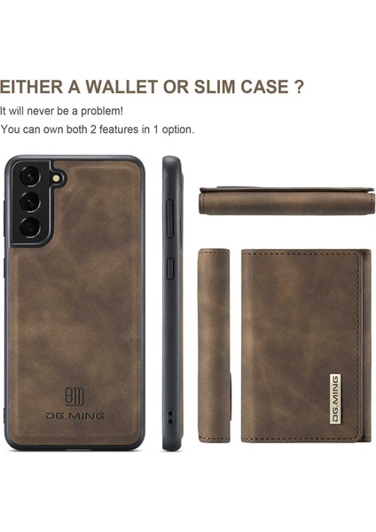 For Dg.ming M1 Serisi Samsung Galaxy S23 Artı 5g Çıkarılabilir Cüzdan Telefon Kasası Pu Deri Kaplı Koruyucu Kabuk Kickstand ile (Yurt Dışından) indirimleri