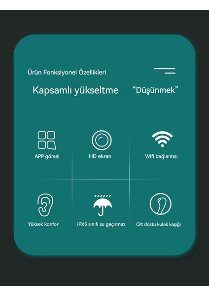 800W Hd Akıllı Wifi Görsel Kazma Kulak Kaşığı Seti (Yurt Dışından)