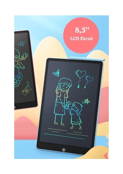 Writing Tablet 8.5 Inç LCD Dijital Kalemli Çizim Yazı Tahtası Grafik Not Yazma Eğitim Tableti CK97