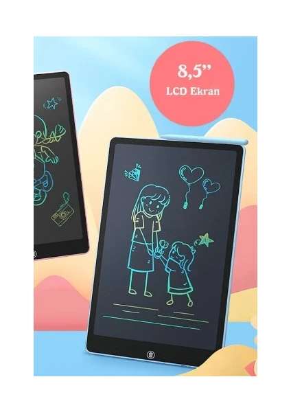 Writing Tablet 8.5 Inç LCD  Dijital Kalemli Çizim Yazı Tahtası Grafik Not Yazma Eğitim Tableti  CK97