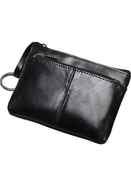 AP127 Mini Cüzdan Orijinal Cowhide Deri Para Çantası Fermuar Küçük Koruma Değişikliği Kartı Anahtar Depolama Çantası (Yurt Dışından)