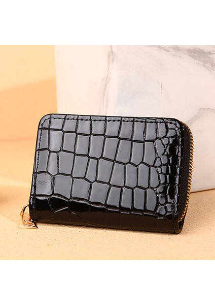 522 Timsah Doku Pu Pu Deri Organ Kart Tutucu Çanta Kadın Kısa Cüzdan Fermuarı Para Çanta (Yurt Dışından) indirimleri