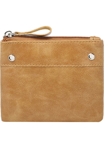 OY-003 Vintage Pu Deri Mini Cüzdan Fermuar Para Çantası Taşınabilir Nakit Kartı Depolama Çantası (Yurt Dışından)