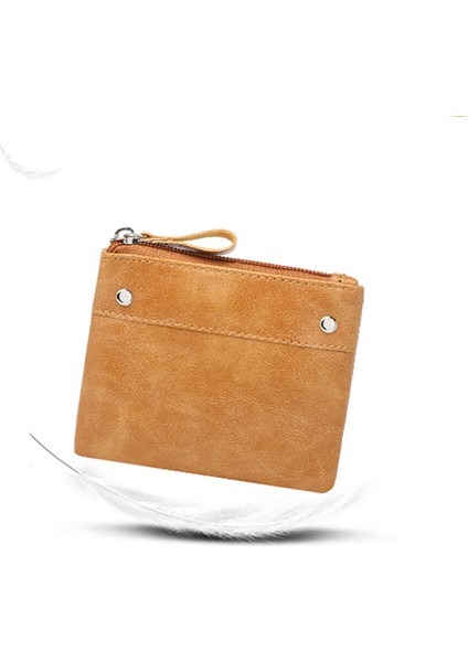 OY-003 Vintage Pu Deri Mini Cüzdan Fermuar Para Çantası Taşınabilir Nakit Kartı Depolama Çantası (Yurt Dışından)