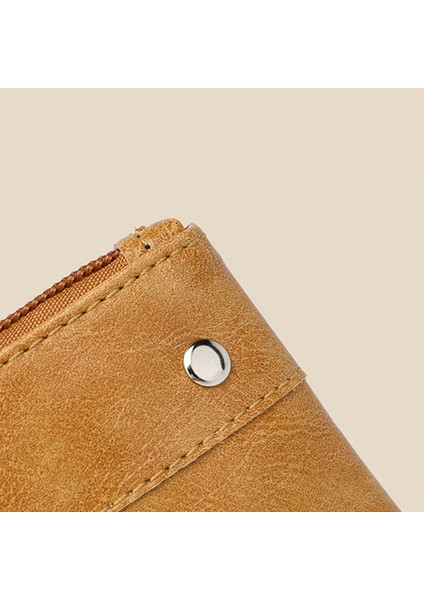OY-003 Vintage Pu Deri Mini Cüzdan Fermuar Para Çantası Taşınabilir Nakit Kartı Depolama Çantası (Yurt Dışından)
