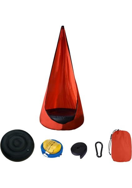 Taşınabilir Paraşütlü Kumaş Çocuklar Asılı Sandalye Büyük Kırmızı (Yurt Dışından)
