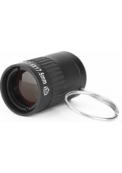 2.5X17.5MM Mini Cep Parmak Toka (Siyah) ile Minyatür Teleskop Siyah (Yurt Dışından)