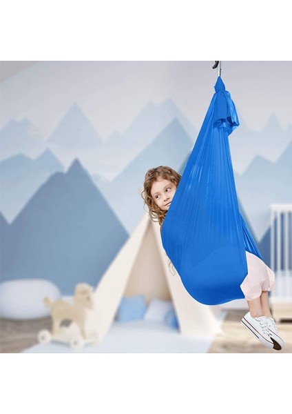 Çocuk Ev Hammock Boyut: 1x2.8m Koyu Mavi (Yurt Dışından)
