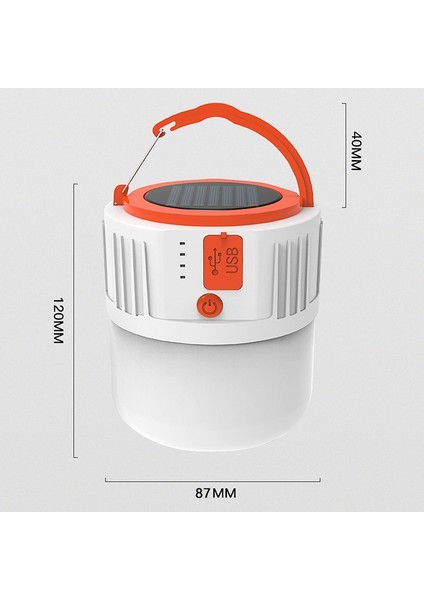 20W Güneş Açık Kamp Işıkları Beyaz (Yurt Dışından)