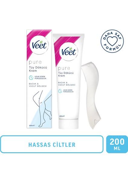 Pure 200ML Tüy Dökücü Krem Hassas Ciltler