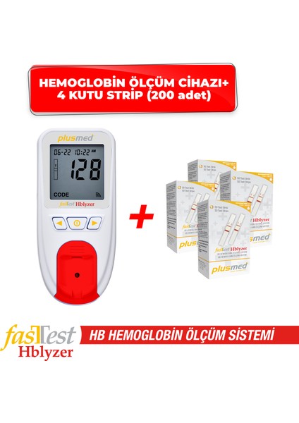 Fasttest Hblyzer Hemoglobin Ölçüm Cihazı ve 4 Kutu Strip