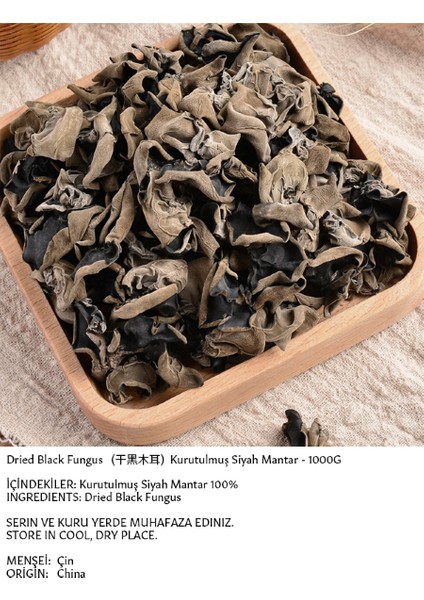 Xushi Gıda Kurutulmuş Siyah Mantar (Dried Black Fungus ) – 1kg