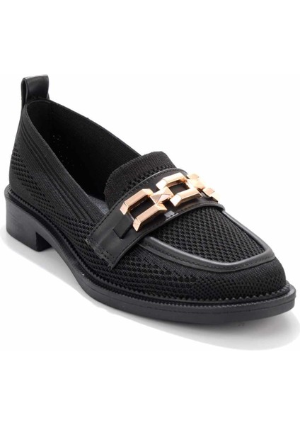 Siyah Triko Kadın Loafer Ayakkabı K01196000182 modelleri