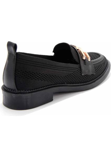 Siyah Triko Kadın Loafer Ayakkabı K01196000182 fırsatları