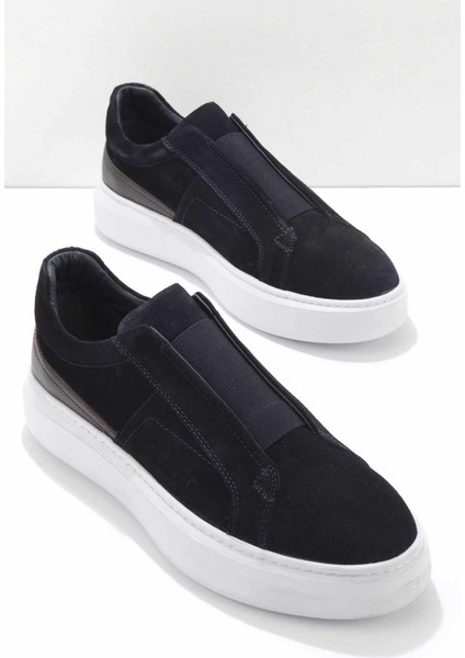 Lacivert Kahve Süet Leather Erkek Casual Ayakkabı E01901520102