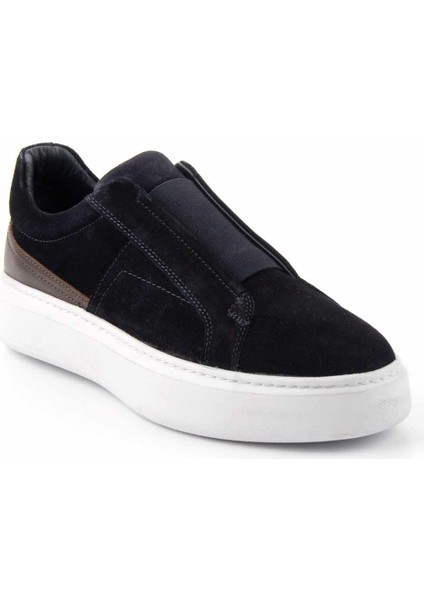 Lacivert Kahve Süet Leather Erkek Casual Ayakkabı E01901520102