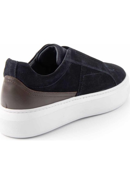 Lacivert Kahve Süet Leather Erkek Casual Ayakkabı E01901520102