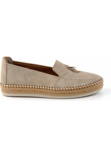 Vizon Süet Leather Kadın Espadril K01300305502