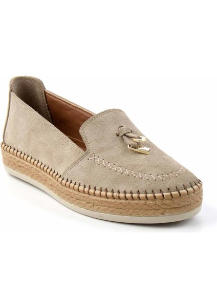 Vizon Süet Leather Kadın Espadril K01300305502