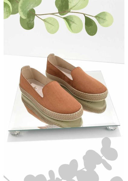 Taba Süet Kadın Espadril K01309230802