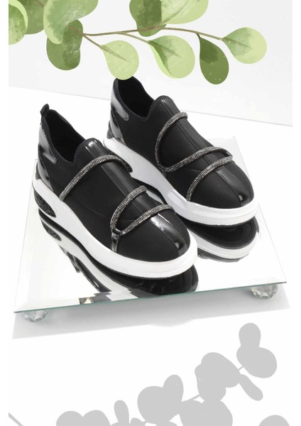 Siyah Streç Kadın Sneaker K01212020717