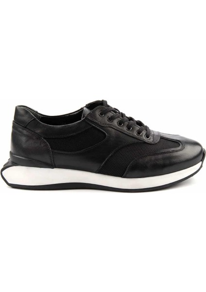 Siyah Leather Erkek Sneaker E01728012303