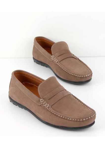 Kahve Nubuk Leather Erkek Loafer Ayakkabı E01733200801