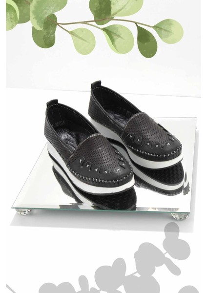 Siyah Leather Kadın Casual Ayakkabı K01908845003