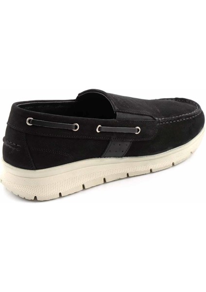 Siyah Nubuk Leather Erkek Casual Ayakkabı E01728373301