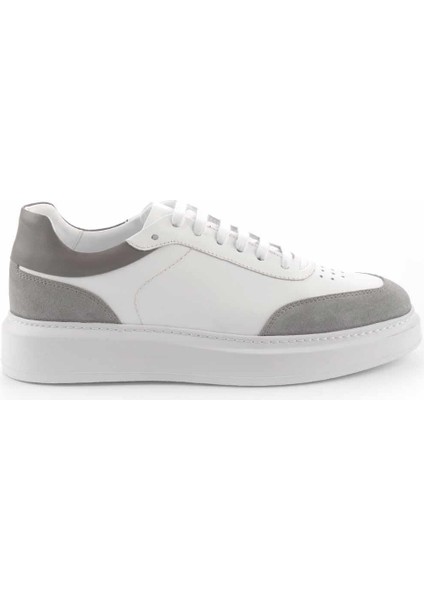 Beyaz Gri Leather Erkek Casual Ayakkabı E01901533903 fiyatları