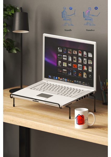 Laptop Standı Metal Siyah