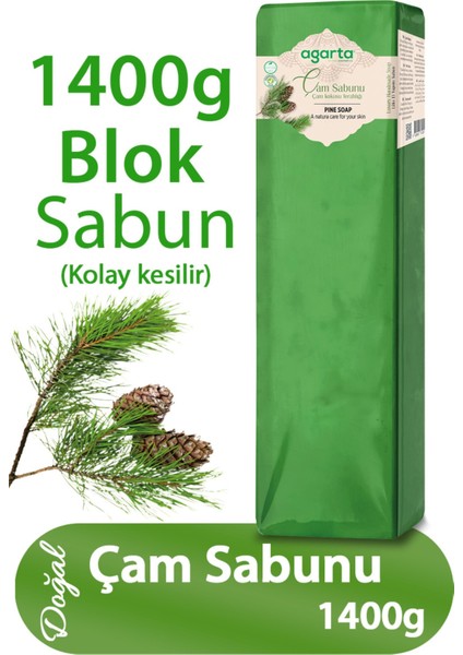 Doğal El Yapımı Çam Sabunu Blok 1400 gr