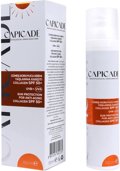 Güneş Koruyucu Krem Collagen SPF50 + 100 Ml(Yeni Ambalaj)