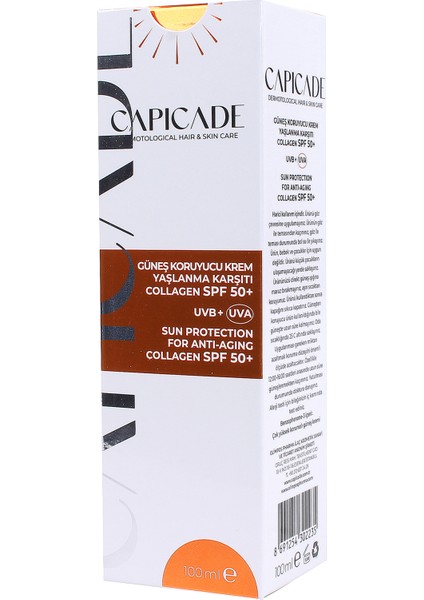 Güneş Koruyucu Krem Collagen SPF50 + 100 Ml(Yeni Ambalaj)