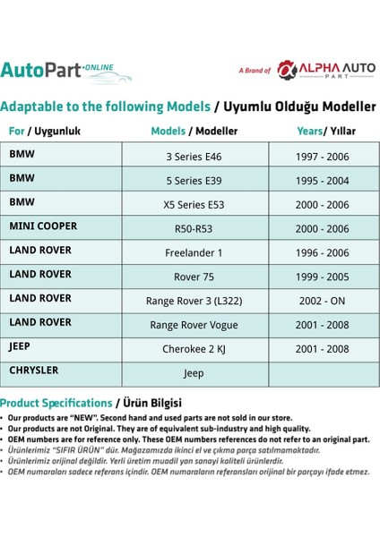 Chrysler Jeep Için Katlanır Ayna Gövde Demiri - Sol