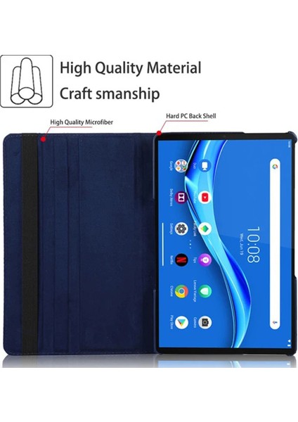 Lenovo Tab M10 TB-328F 3. Jenerasyon Tablet Kılıfı 360 Derece Dönen Kapaklı Standlı fırsatları