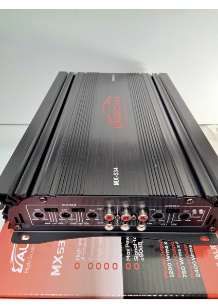 Amfi - 3000W 4 Kanallı Ses ve Bass Anfisi - Oto Anfi